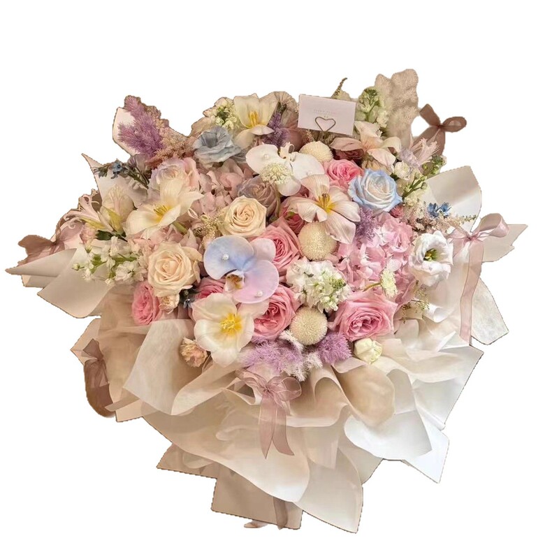 玫瑰永生花束七夕送女友高级感花束温柔仿真香皂花束混搭玫瑰花束|undefined