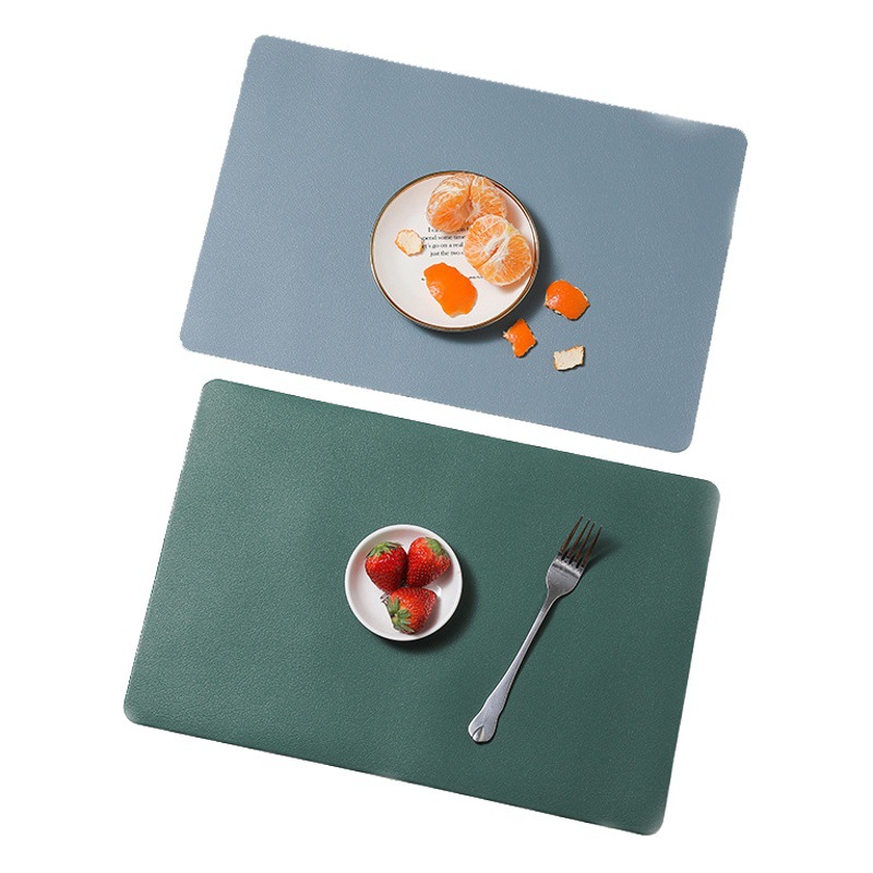 Simple PVC de cuero placemat Hotel Cafe hogar estera de mesa fácil de limpiar de doble capa estera de aislamiento decorativo estera de mesa de registro