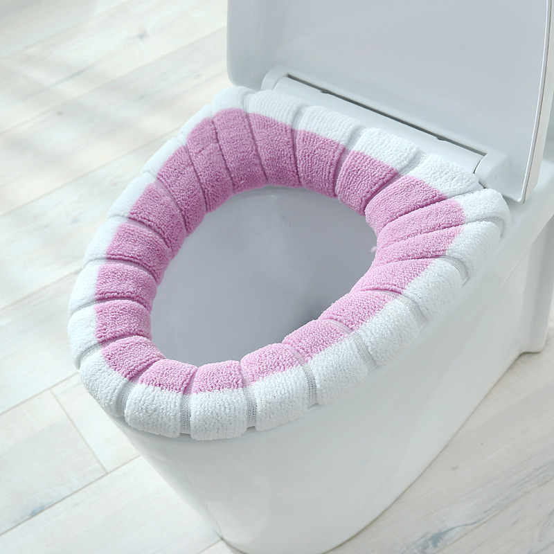 便座クッション、冬用厚みのある便座カバー、オールシーズン対応のユニバーサル家庭用便座、便座ガスケット、ニット便座クッション|undefined