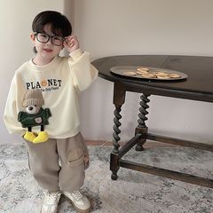 儿童春装套装2025新款男童小熊衣服洋气一整套女童卫衣春秋款可爱