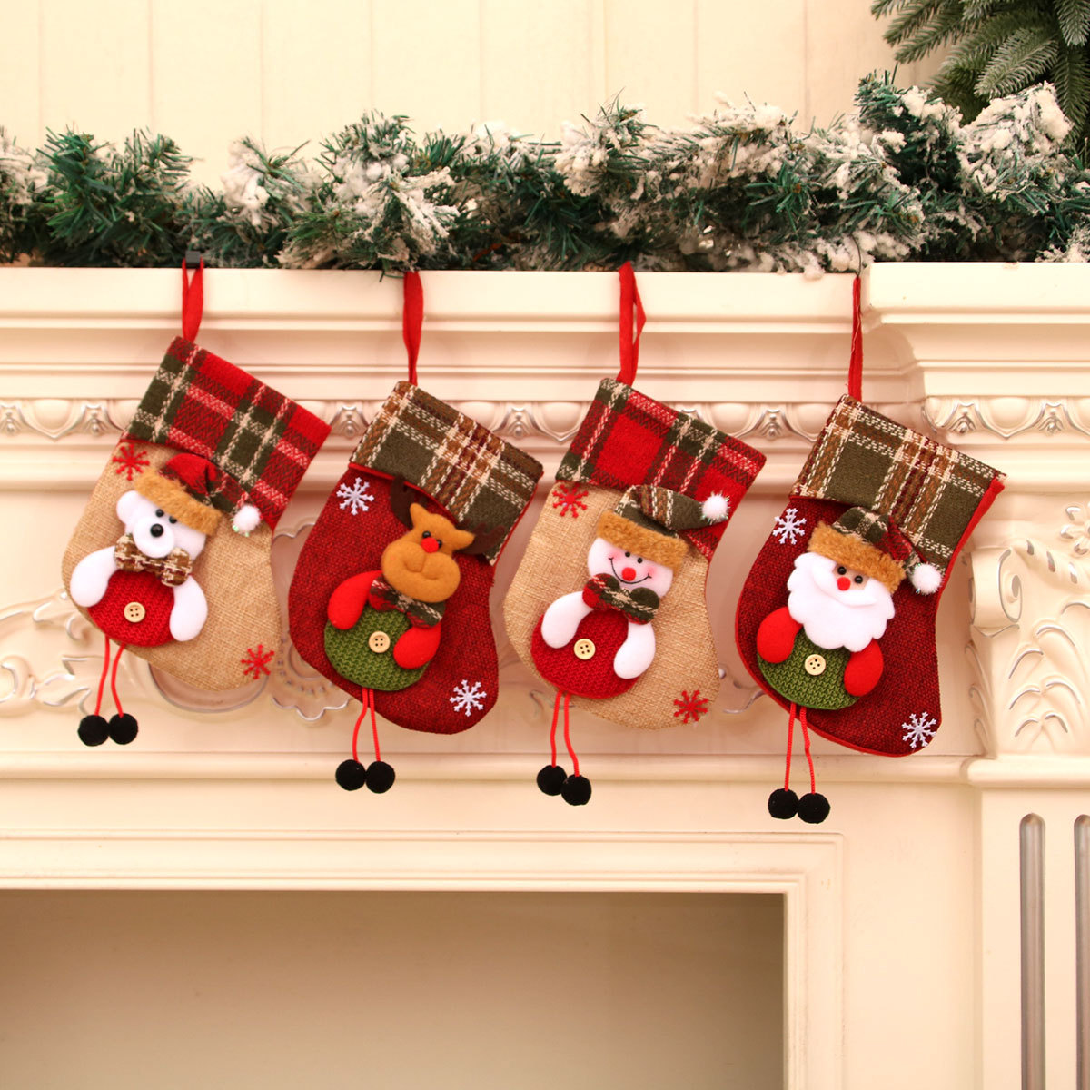 Decoraciones de Navidad calcetines de Navidad calcetines de Navidad bolsas de regalo colgantes bolsas de regalo colgantes calcetines image 3