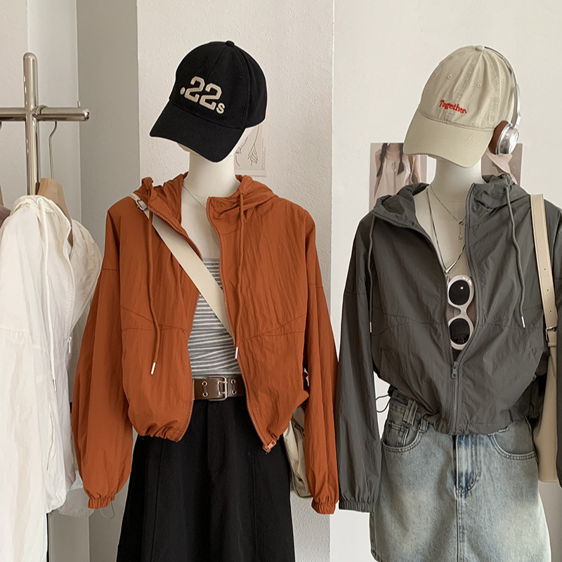 Kekezoon Hooded Drawstring Solid Color Long-Sleeved Jacket 2026 Autum New Korean Style Tops Wholesale 8345 Kekezoon Hooded Drawstring Solid Color Long-Sleeved Jacket 2026 Autum New Korean Style Tops Wholesale 8345