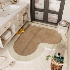 シンプルな風のハート型はカシミヤのように浴室を敷いて、吸水足を厚くして、トイレの汚れに強いので、滑り止めパッドを処理しやすいです。