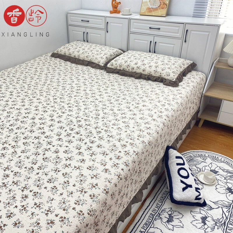 Новый чехол для татами из чистого хлопка, стеганое покрывало из чистого хлопка, специальный утолщенный противоскользящий комплект из четырех предметов на все времена года.