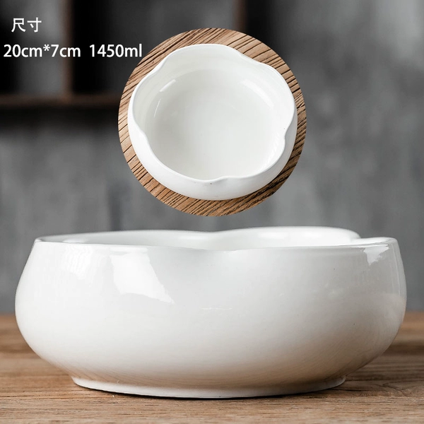 White porcelain - lotus petal tea wash (large)