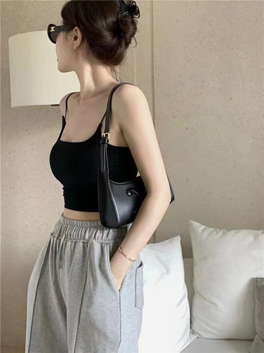 Women's new summer version sleeveless plain V-neck slip dress top, suitable for multiple occasions, slimming and non-showing undershirt