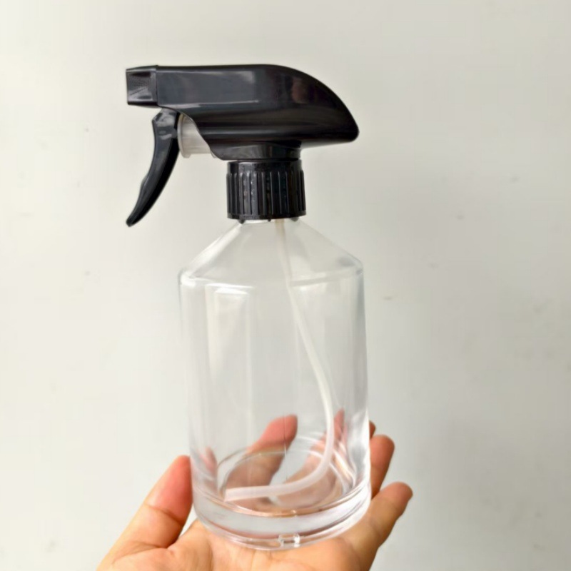 Fábrica directa 350ml botella de desinfectante de manos de cristal de hombro inclinado botella de champú de baño de presión transparente botella de champú image 13