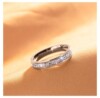 Advanced ring stainless steel, zirconium, fashionable universal accessory, high-quality style, light luxury style, diamond encrusted, micro incrustation, on index finger