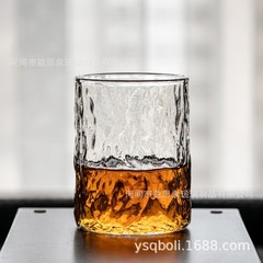 Internet celebrity glass ins style Japanese style hammered wine cup simple household transparent water cup hammered bark cup beer cup