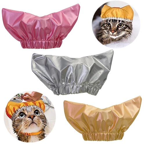 Pet Supplies Cat Dog Bath Hat Adjustable Earproof Waterproof Head Cover Pet Shower Hat for Cats and Dogs