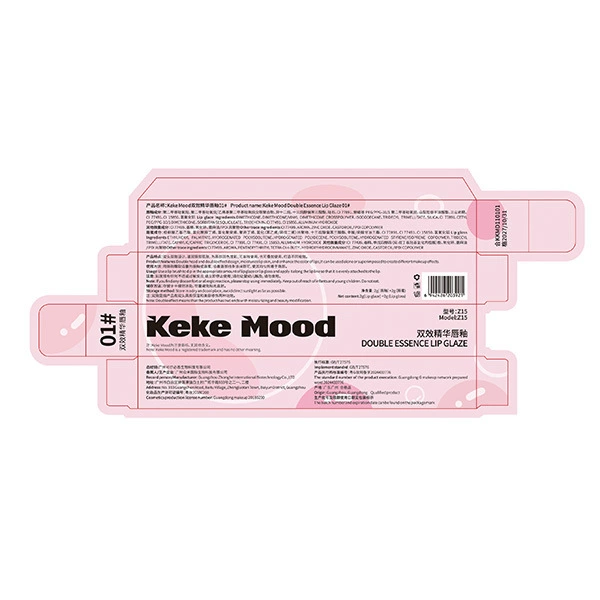 Lip gloss (Kekemood) double‑ended matte + mirror effect, essence formula, 2 ml+2 ml