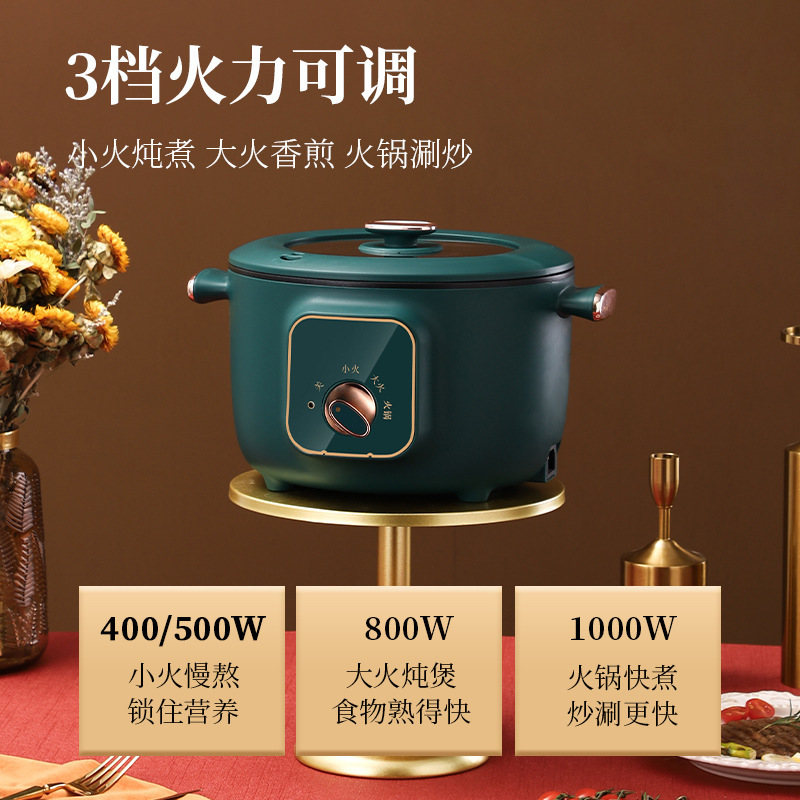产地货源多功能智能电蒸锅家用宿舍大容量炖锅家用不粘电煮锅logo