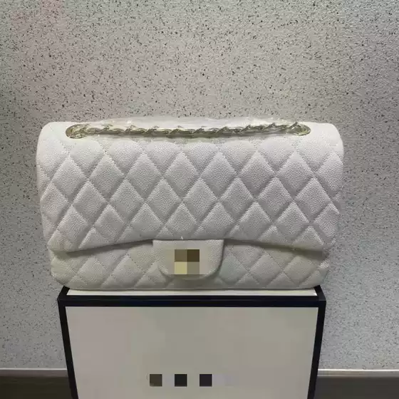Cross-Border Export High-End Classic Women's Bag Small Fragrant Cf Caviar Quilted Embroidery Shoulder Bag Wholesale Bags