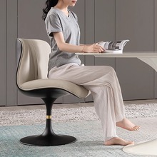 意式极简餐椅Baxter玛丽莲现代轻奢高级感餐厅软包设计师旋转餐椅