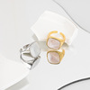 Brand genuine white ring, European style, light luxury style