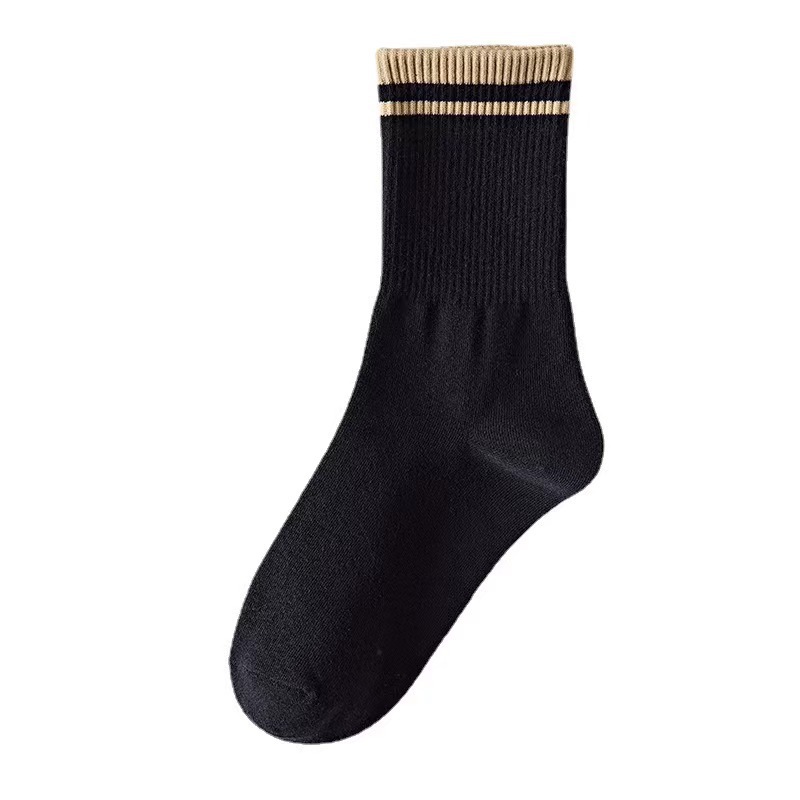 Calcetines absorbentes de sudor de tubo medio, calcetines rayados de invierno y otoño con pantalones de tiburón, calcetines de primavera y otoño calientes, calcetines deportivos antiodores.