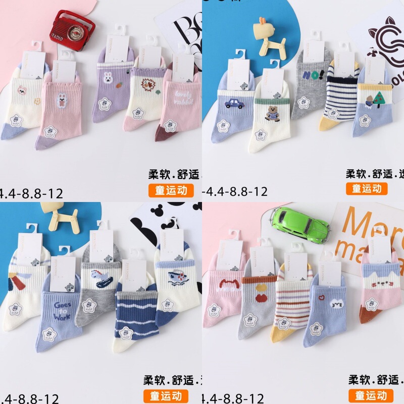 Autumn and winter new children's socks boys and girls baby in the tube cute cotton socks cartoon sports socks stall socks shop supply