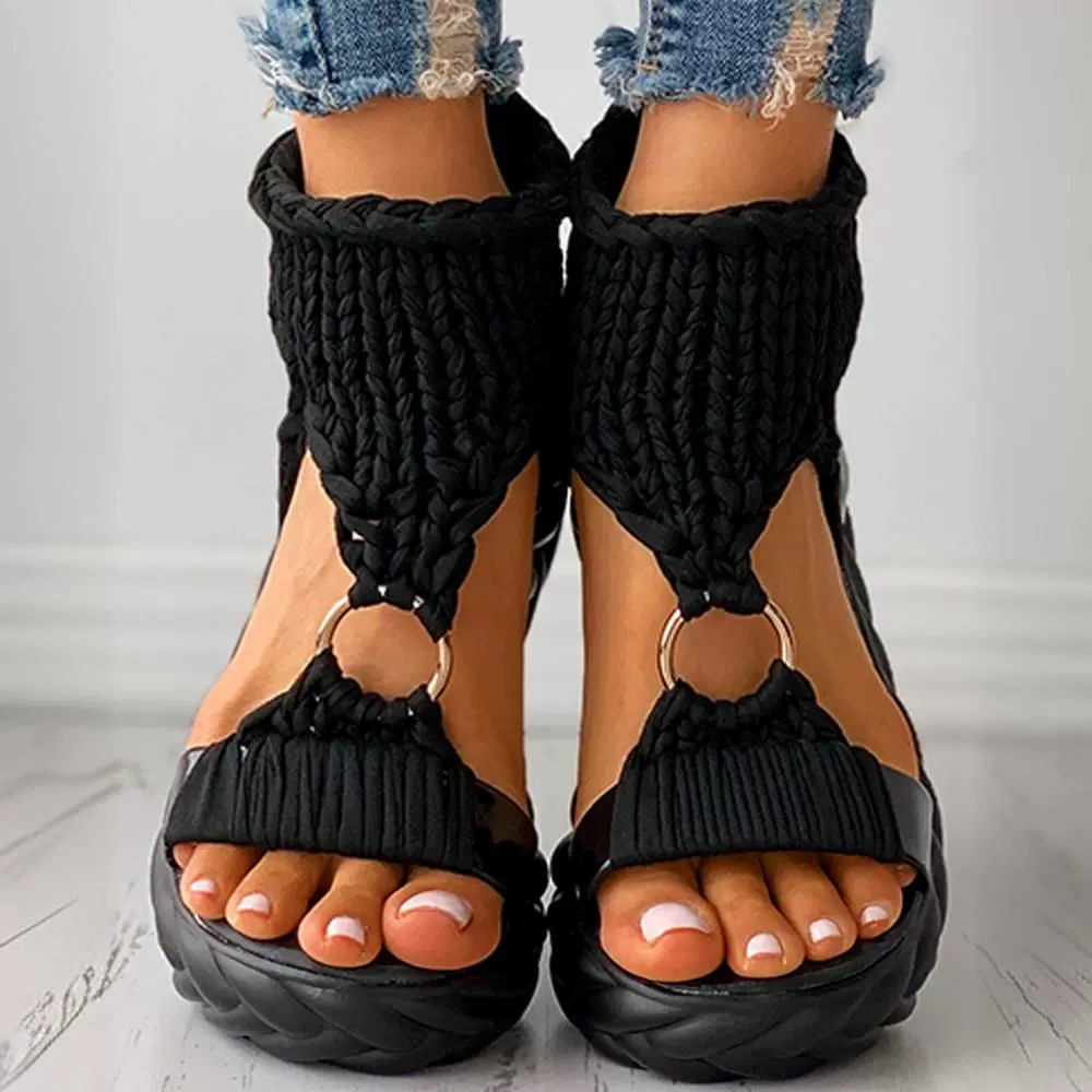 Women's Shoes for spring and summer new high top denim shoes, skull lace up women's shoes, canvas shoes for women Korean version_voghion.com