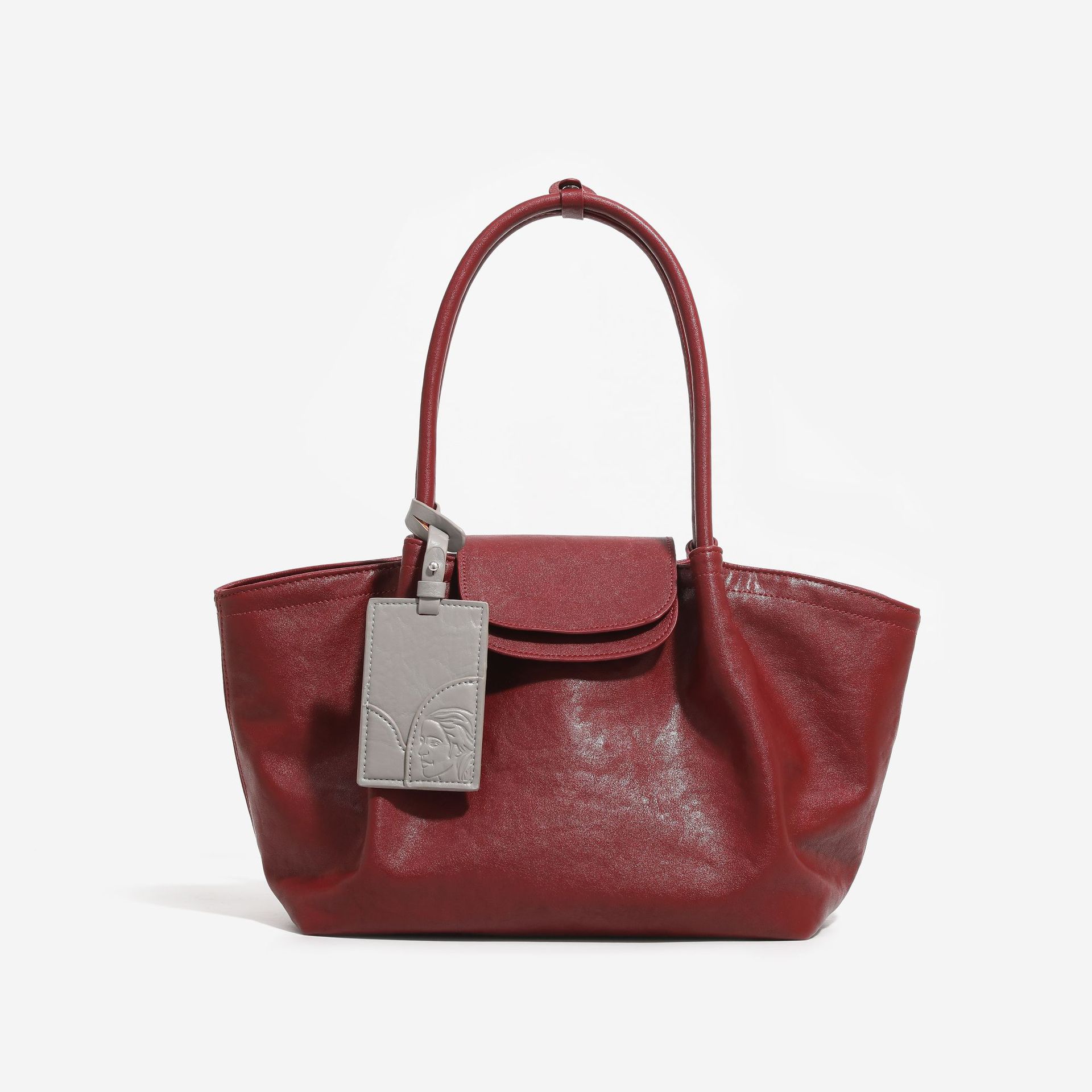KoniKoni Genuine Leather Niche Black Large Capacity Tote Bag For Women 2026 New Arrival Commuter Handbag Shoulder Bag - Thumbnail 3