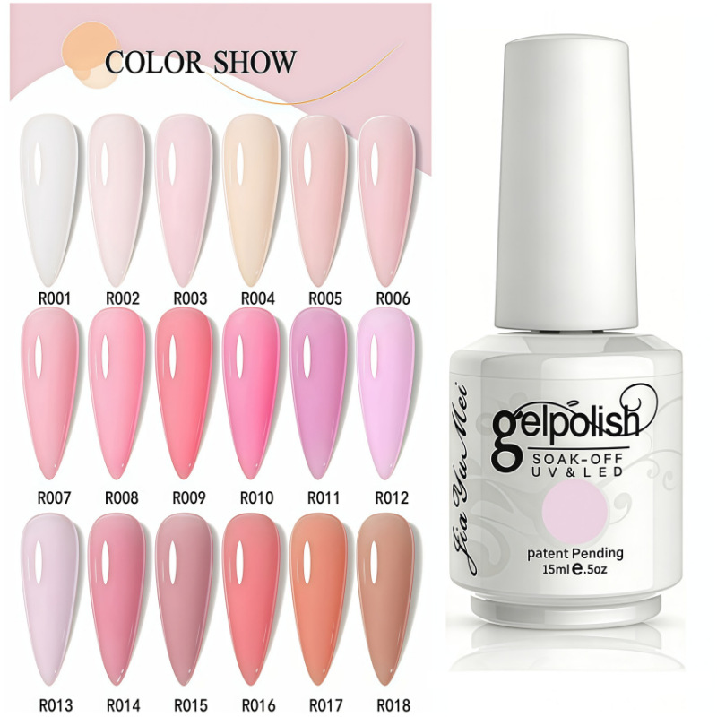 Rubber Color Gel Base and Top Coat Two-In-One Nail Gel Polish Transparent Nude Color Nail Polish Gel Cross-Border Wholesale Set Rubber Color Gel Base and Top Coat Two-In-One Nail Gel Polish Transparent Nude Color Nail Polish Gel Cross-Border Wholesale Set