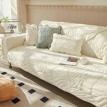 法式复古ins沙发垫沙发套罩靠背巾布四季通用沙发垫简约纯色防滑