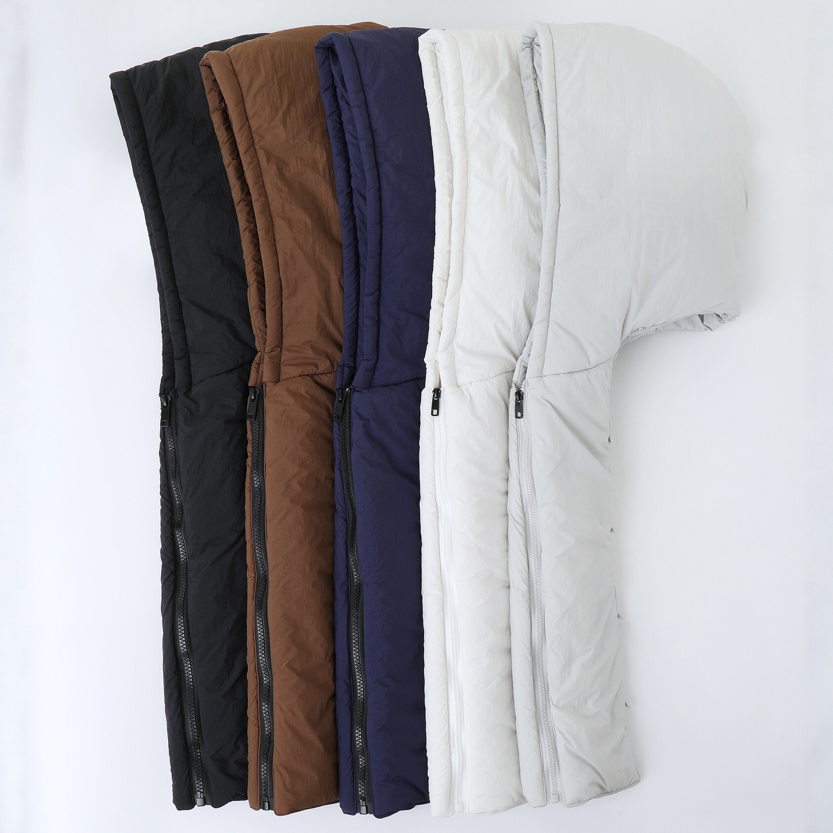 Windproof and cold-resistant zippered hat, detachable cotton jacket, padded coat, down jacket; the hat can be purchased separately and used as a universal collar to protect against dirt