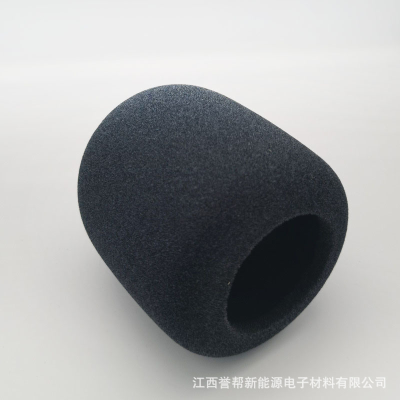 源头工厂 高密度60ppi黑色放喷海绵套话筒麦克风防口水海绵套
