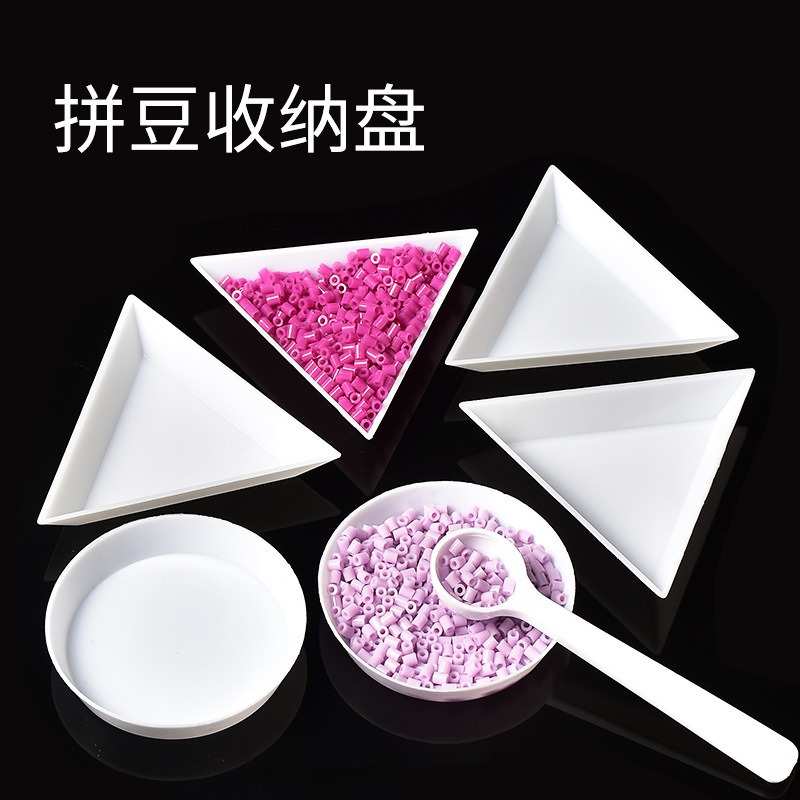 Bean Sorting Tray Pp Eco-Friendly Material Triangular Bean Tray Round Bean Tray White Bean Storage Tray