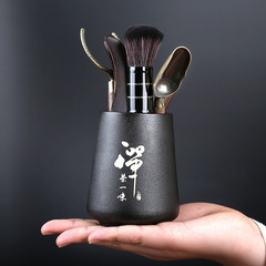 Set of Six Gentlemen for Shede Tea Ceremony, Kung Fu Tea Set Accessories, Ceramic Tea Canister, Tea Art Decor, Wholesale with Logo Printing