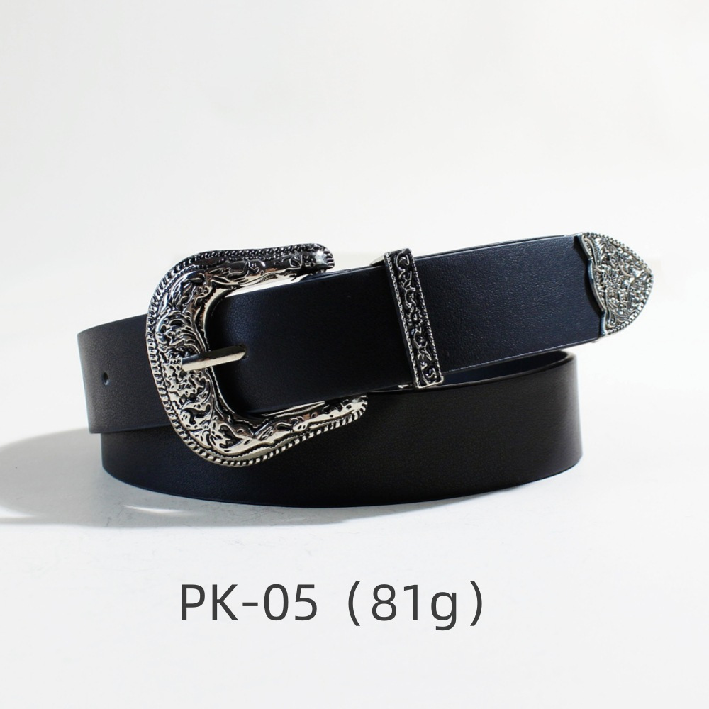 Europe and the United States new vintage nail trend fashion punk style belt personality men and women jeans universal belt wholesale_viptrois.com