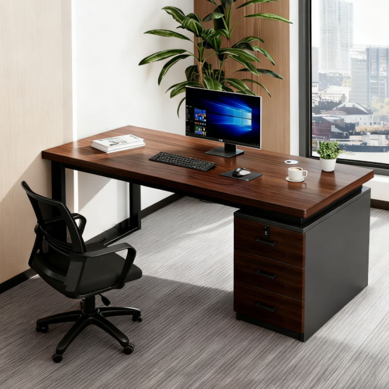 Office Desk and Chair Combination Boss Desk Simple Modern Office Staff Desk Staff Desk Home Desktop Computer Desk