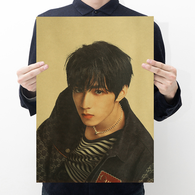 【F155】时代少年团复古牛皮纸海报学校文具店地摊周边产品|ru