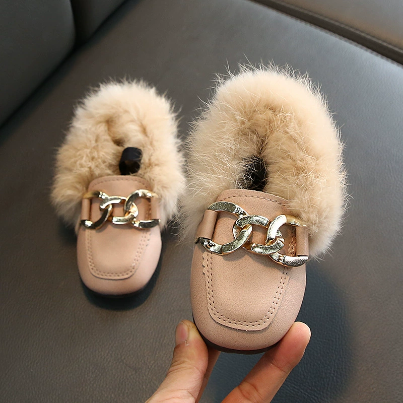 Демисезонная обувь, детские флисовые модные тёплые ботинки, стиль Chanel