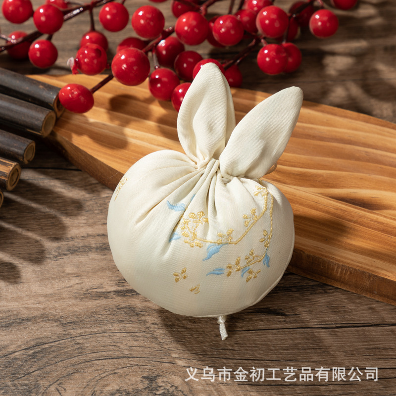 中秋兔子香囊艾草香包驱蚊车载挂件随身荷包幼儿园材料包手工空袋|undefined
