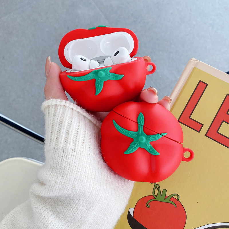 Suitable for Tomato Airpods4 Protective Case, Pro2 Earphone Case, Apple Wireless Bluetooth 4Th Generation Earphone Case Suitable for Tomato Airpods4 Protective Case, Pro2 Earphone Case, Apple Wireless Bluetooth 4Th Generation Earphone Case