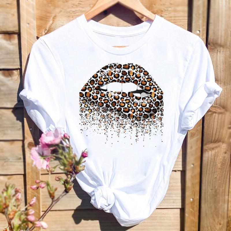 105g Weight Short Sleeve Sleeve Length Pullovers Placket Type Regular Sleeve Sleeve Type Spandex, Polyester Fabric Type Regular Top Length T-shirt Tops Type Daily Occasion Round Neck Neckline Loose Fit Type Letter, Heart Shape, Leopard Pattern Summer, Spring Season Women's Gender Printing Design Simple Style, Streetwear Style Wholesale Women's Simple Style Streetwear Letter Heart Shape Leopard Short Sleeve Printing T-Shirts 10