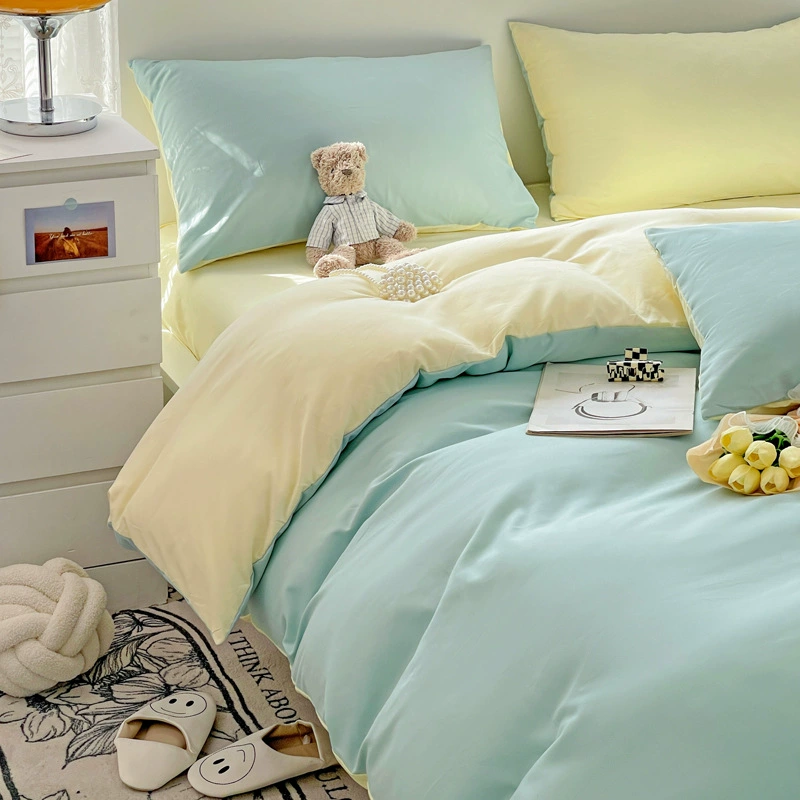 Новый стиль девичий ветер, двойной цвет, хлопок для стирки из четырех частей