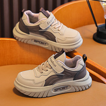 男童板鞋儿童鞋子2025新款春季皮面女童软底运动鞋防滑休闲鞋百搭