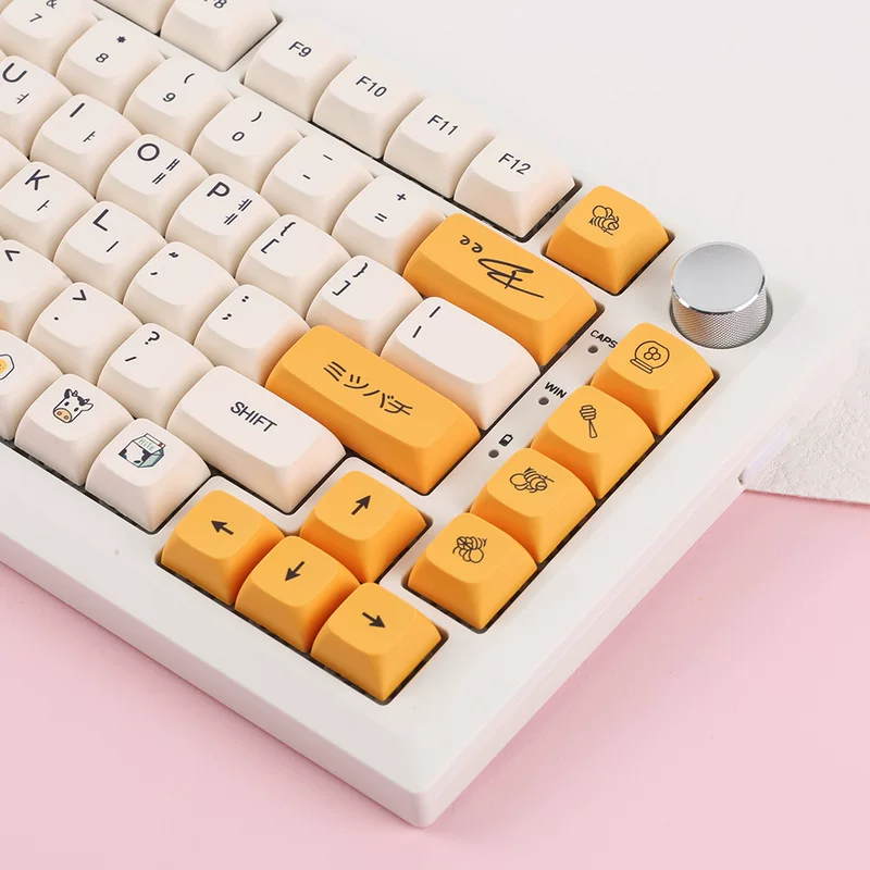 Honey Milk корейско-японские английские колпачки, 140 клавиш XDA высота, PBT сублимация, колпачки для механической клавиатуры