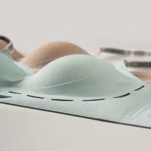 Hemp Manbo Invisible Bra for Women, Wireless, No Cup Bra for Small Breasts, Push-Up and Enhancing, Slim Fit, Side Breast Support, Anti-Sagging Underwire Bra