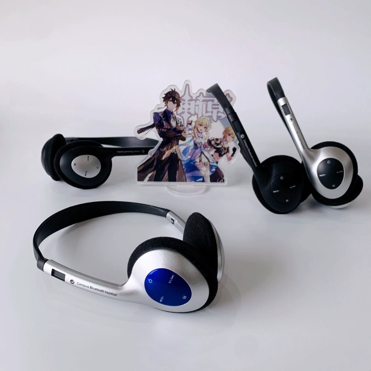 Классические ретро-наушники накладные беспроводные Bluetooth для школы (в комплекте аудиокабель)