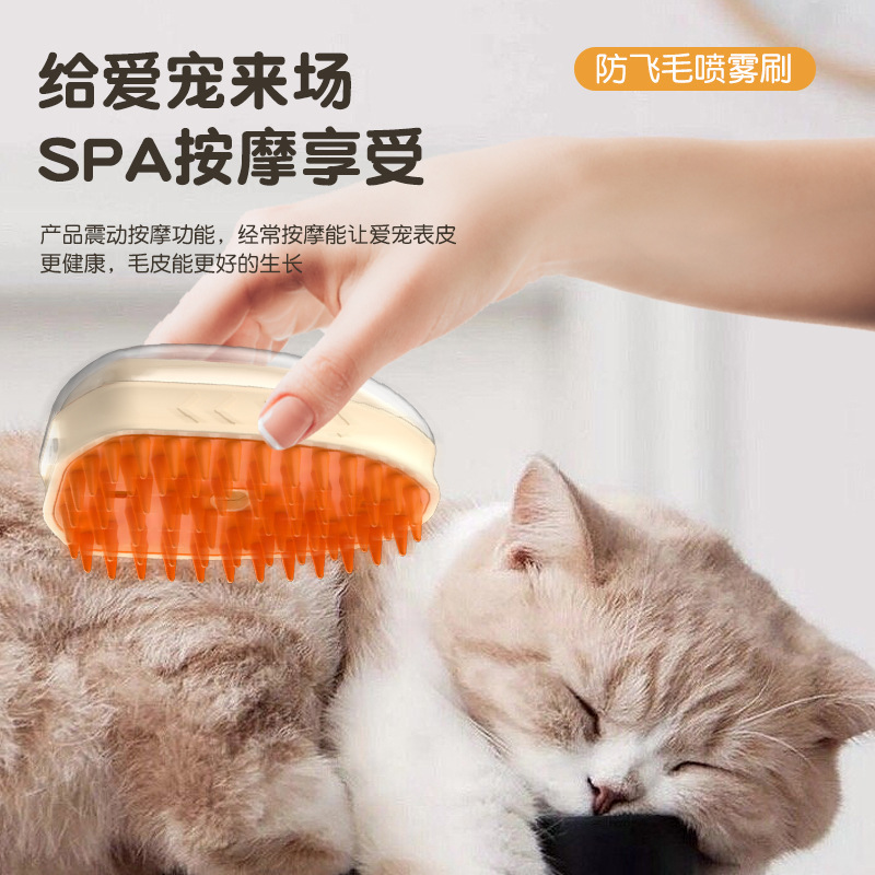 애완 동물 가게 전기 스프레이 마사지 빗 고양이 comber 개 빗 비행 방지 떠 다니는 머리 청소 용품