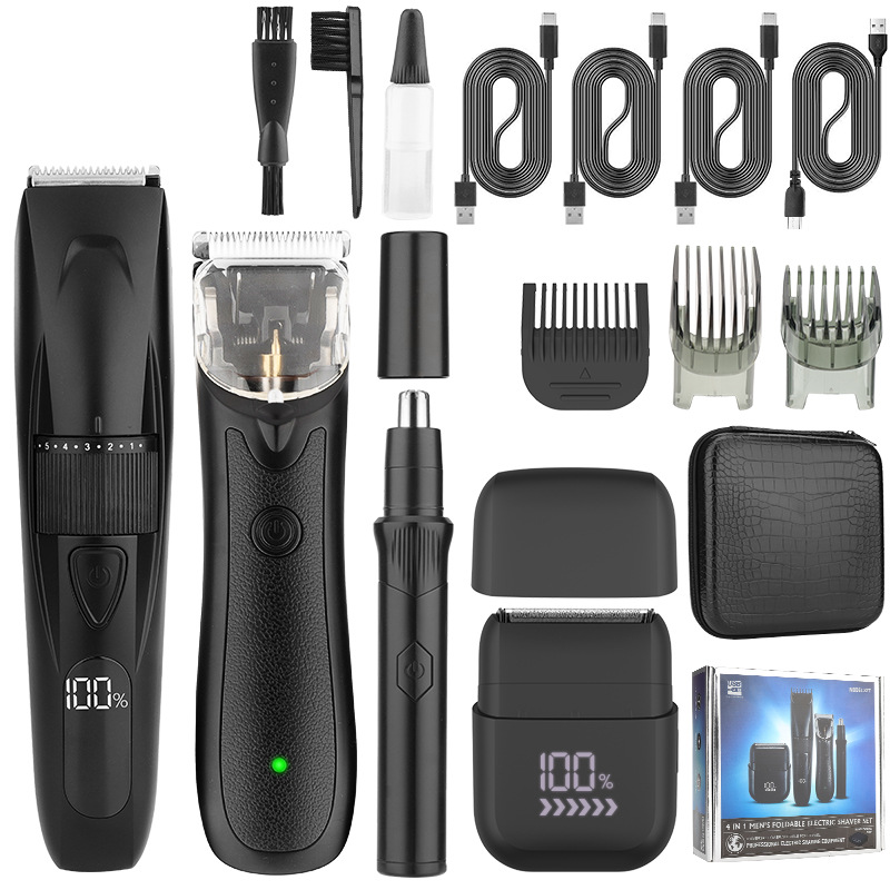 Nuevo cortador de pelo eléctrico doméstico 4 - en - 1 para hombres recíproco recorte de pelo nasal conjunto de afeitadora