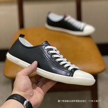 欧货潮牌真皮头层牛皮外贸p家板鞋大牌欧洲站休闲户外全皮男鞋子