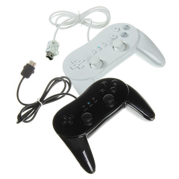 Wii Wired Controller Wii Classic Game Controller Classic Second-Generation Horn-Shaped Wired Game Controller Factory in Stock