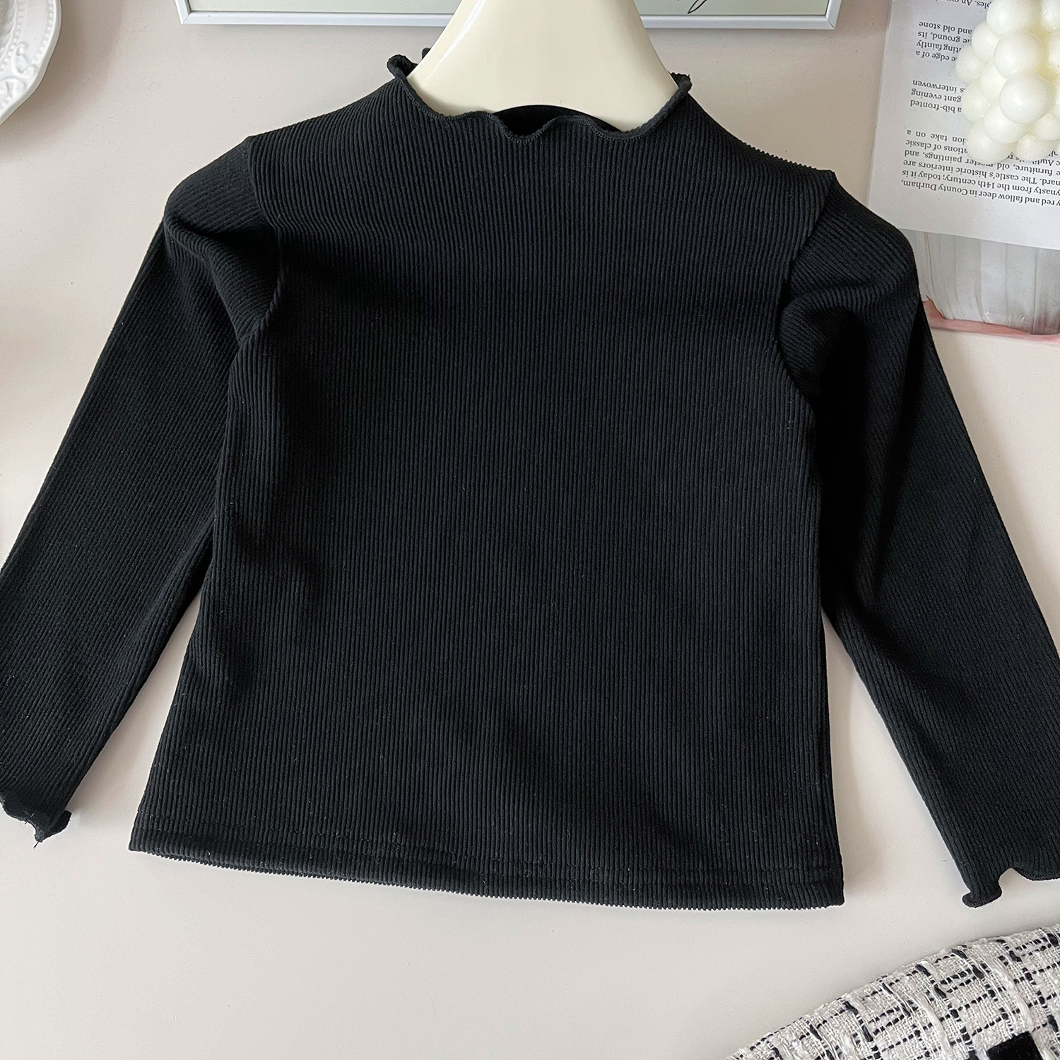 2024 Autumn New Korean Edition Girls' Little Fragrant Style Vest Bottom Coat Short Skirt Baby socialite Three Piece Set_voghion.com