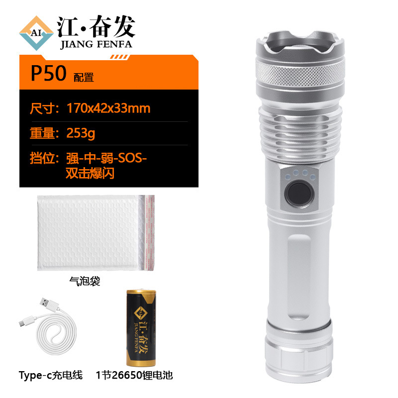 Linterna láser de luz fuerte explosión de larga duración de carga táctica multifuncional mini antorcha láser blanca al aire libre