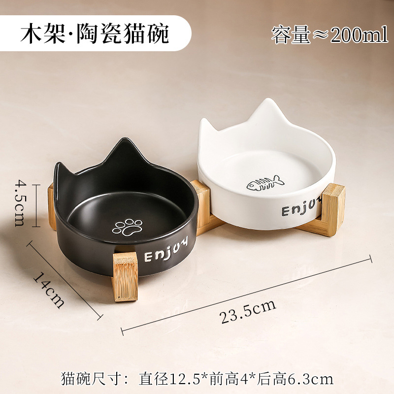 Tazón para gatos Tazón para perros de cerámica negra Tazón negro Tazón para gatos Tazón para gatos Tazón para perros Beber para perros Tazón para comida para gatos Tazón para agua para mascotas