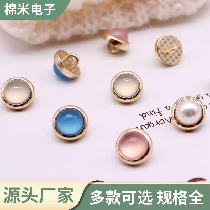 Metal Buttons British Style Candy Color Retro Button Shirt Cardigan Round Small Fragrant Metal Button Snap Button