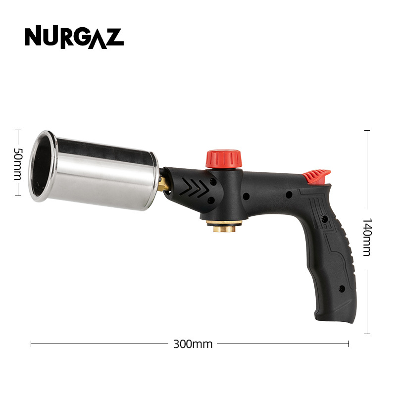 Estufa NURGAZ pistola de fuego al aire libre de mano grande fuego encendedor fogata cabeza de la pistola de camping transfronteriza Venta caliente